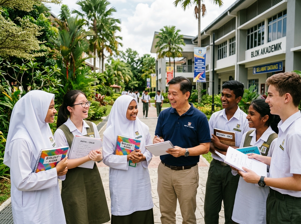 Marist Students and Educator in Malaysia